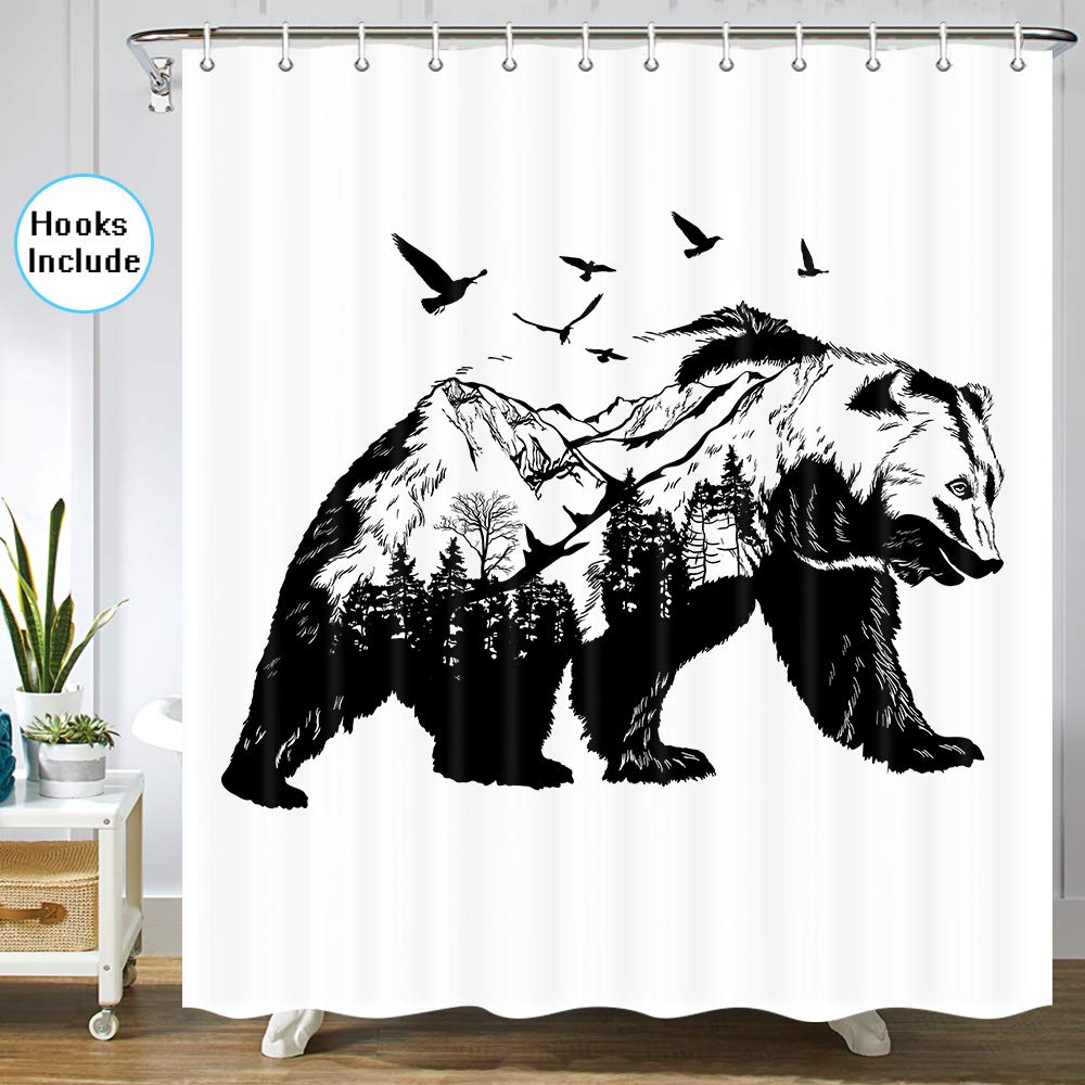 Bear Shower Curtains Curtains & Drapes