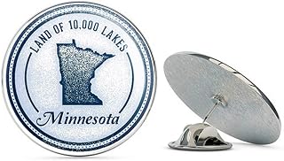 Minnesota USA Round Metal 0.75" Lapel Pin Hat Shirt Pin Tie Tack Pinback