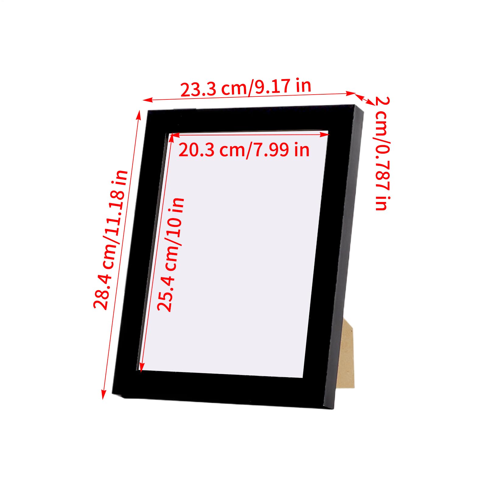 Fotorahmen für die Wand 20x25 cm Schwarzer Moderner Posterrahmen