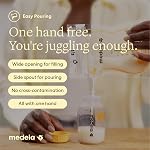 Sacs de stockage de lait maternel jetables Medela Easy Pour, capacité de 7 oz/210 ml, design étanche avec protection du lait, fabriqués sans BPA, paquet de 100 | Étanche, bec verseur facile à utiliser d'une main, sans éclaboussures, protection du lait maternel, désinfecté, congélation rapide, sans BPA