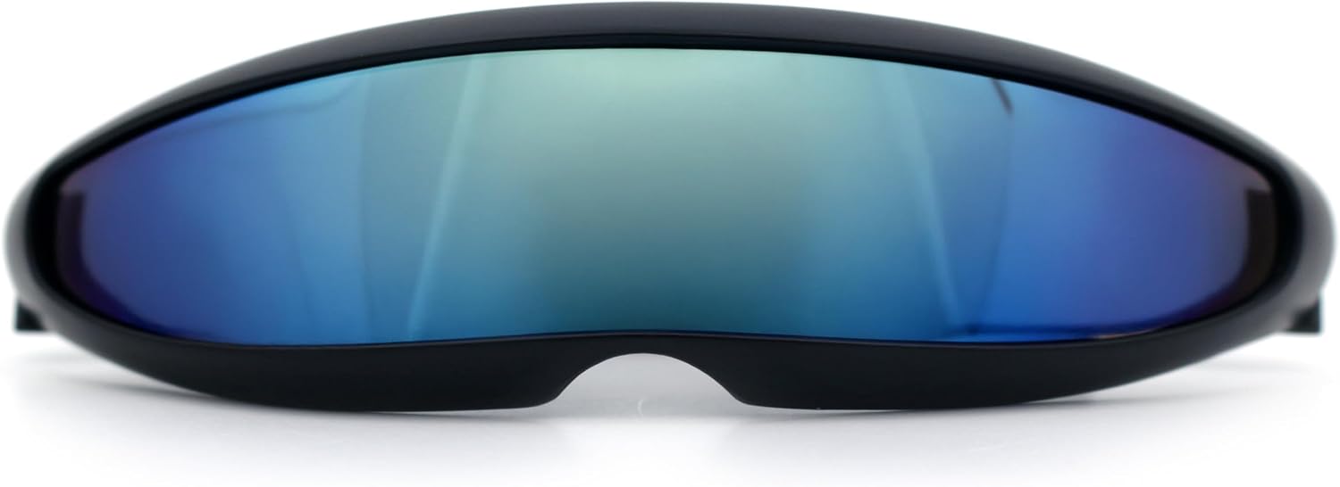 SA106 Mirror Lens Monolens Cyclops Robotic Futuristic Sunglasses