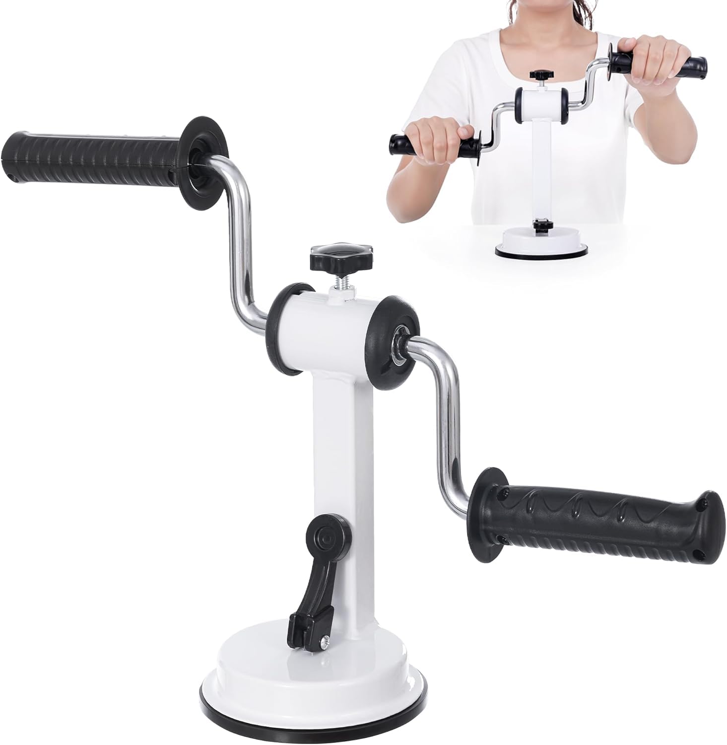 Arm Exercise Bike, Rehabilitation Training Exercise Equipment, Portable Arm and Shoulder Workout Equipment for Seniors for Home Training, Improve Mobility