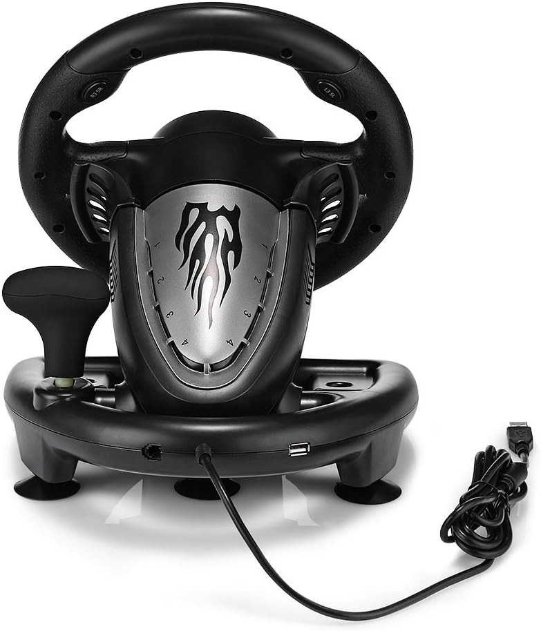 Racing Games Steering Wheel Universal Game Driving Simulator for PC, PS3, PS4 and Xbox One