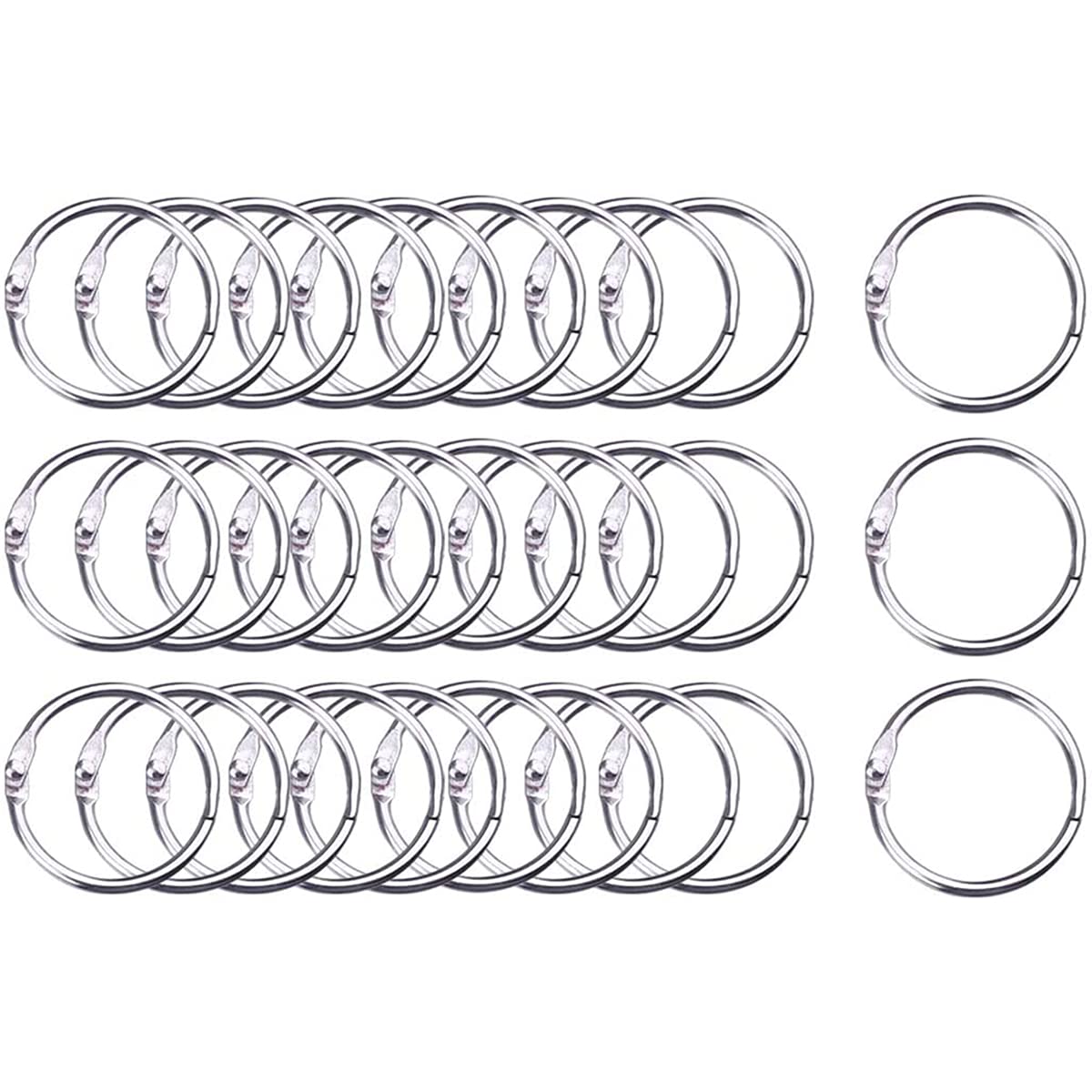 12 Pièces Bague Livre à Feuilles Obiles, Reliure à Feuilles Obiles En