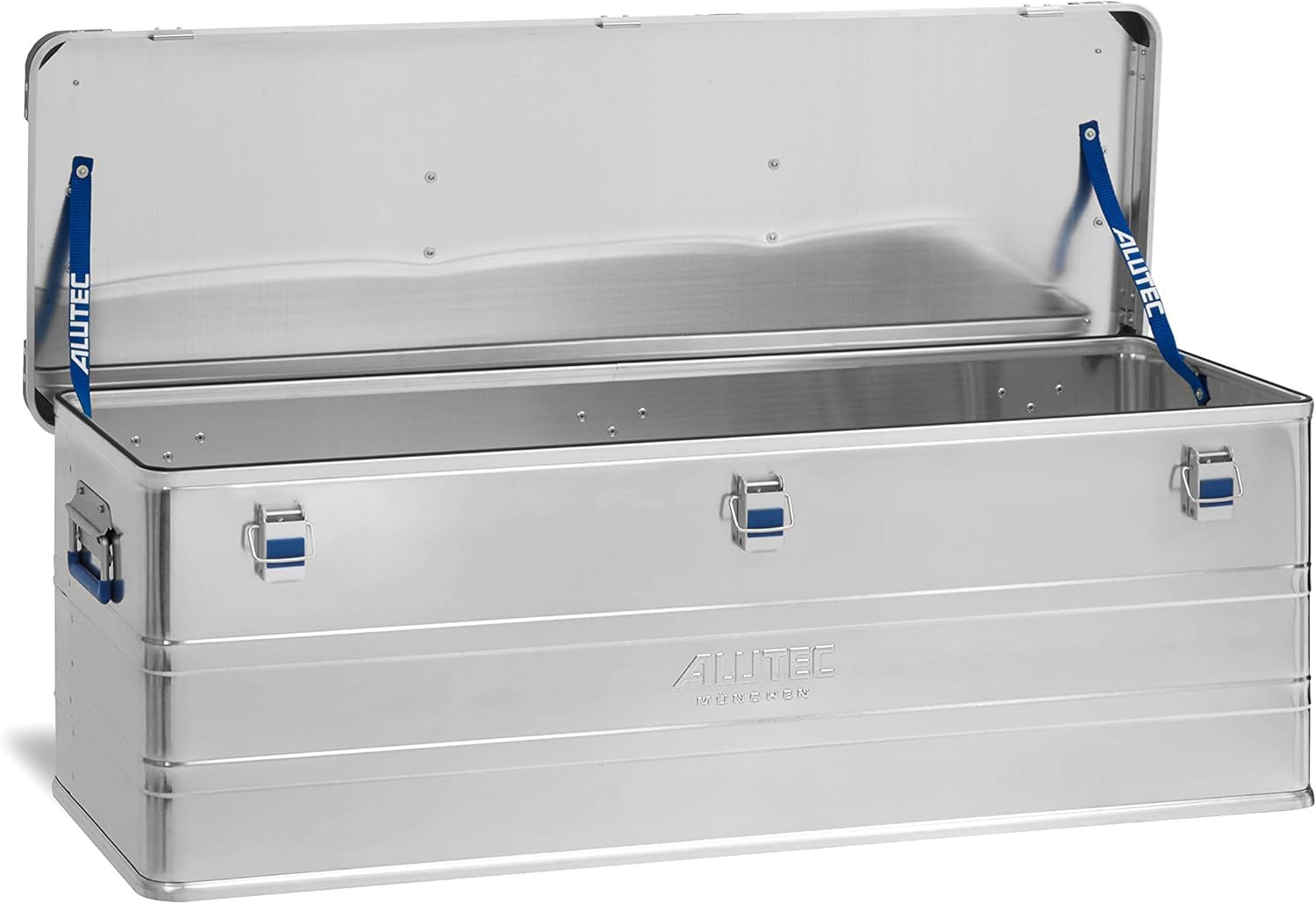 ALUTEC Aluminiumbox INDUSTRY 153 (Inhalt 153 l, Innenmaße (LxBxH) 1150 X 350 X 381 mm, staub-/spritzwassergeschützt, Werkzeugbox, Aufbewahrungskiste, Gewicht 8,76 kg) 13153