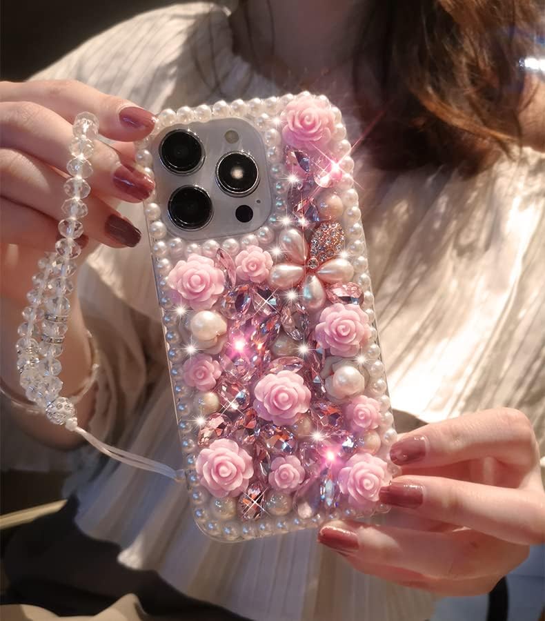 Miniatura 5 de redecarie Funda para Galaxy A13 5G, para mujeres y niñas, de lujo, a la moda, con piedras preciosas de cristal, diamantes de imitación, con