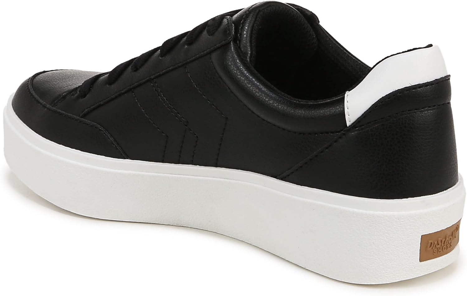 Dr. Scholl's Womens Madison Lace Sneaker Black/White Smooth 6 M - Image 8