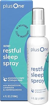 Plus One Blissful Sleep Spray Magnesium, Lavender & Ashwagandha | Menopause-Friendly Aromatherapy Mist, Hormone-Free, Fragrance-Free for Relaxation, Calm & Rest