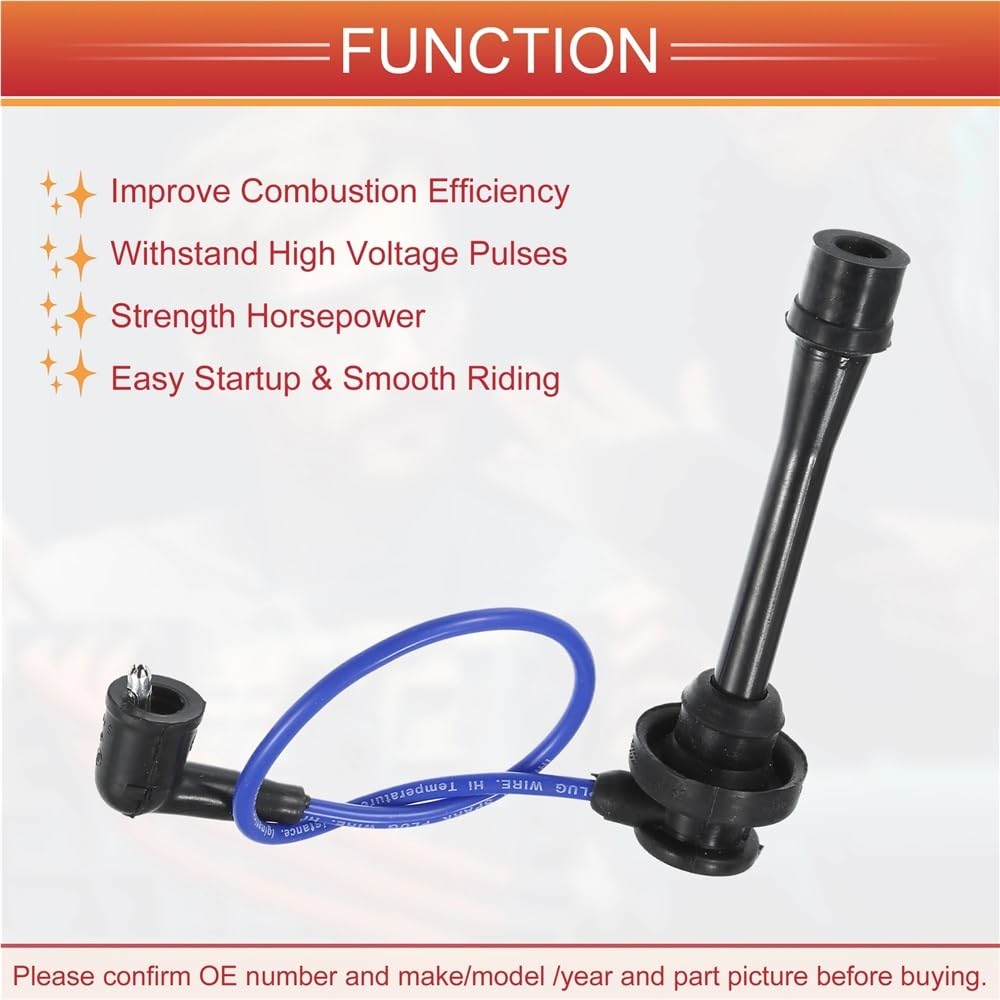 cables bujías coche Para Mitsubishi para Montero V6 3.5L 3.0L | MD338249 Cables de bujía de automóvil de 5 mm
