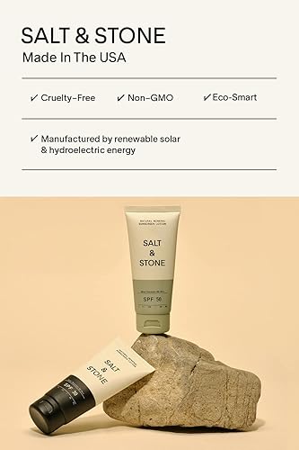 Miniatura 7 de SALT & STONE Loción de protección solar mineral natural SPF 30 con óxido de zinc. Protección solar de amplio espectro que se hunde sin esfuerzo y es