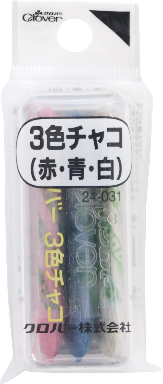 Amazon | Clover 3色チャコ 赤・青・白 24-031 | 裁縫用印付け