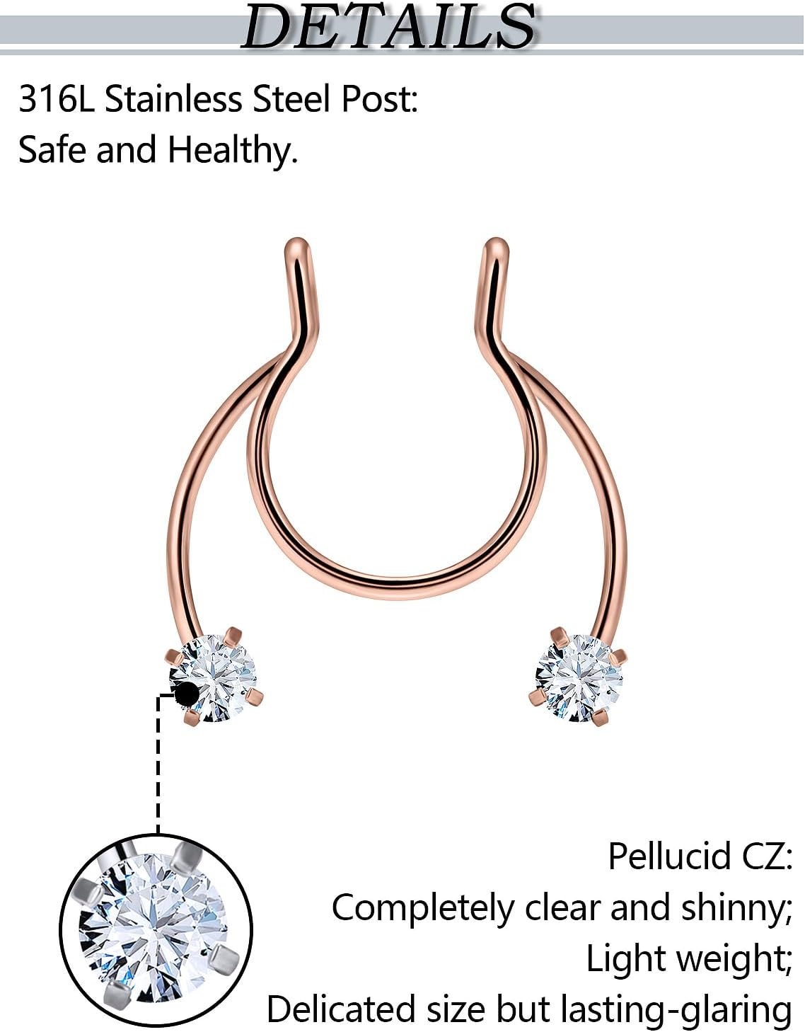Fake Nipple Piercing, Fake Nipple Rings.