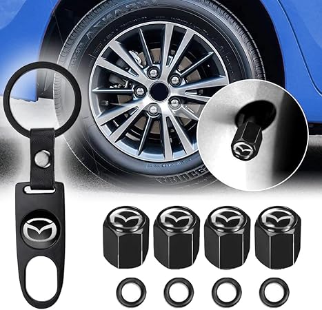 Amazon Esthra エアバルブキャップ タイヤエアバルブ バルブキャップ アルミ合金 車 バイク ホイール ドレスアップ 腐食防止 愛車のカスタムでアクセントを足したい方に Maz Daに最適 ブラック 5個セット エアバルブキャップ 車 バイク