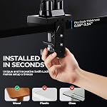 Support de bras de double moniteur ergonomique pour les écrans doubles 20lbs, Ressort à gaz réglable, en mouvement complet, VESA Montage, gestion des câbles, Space Sauver