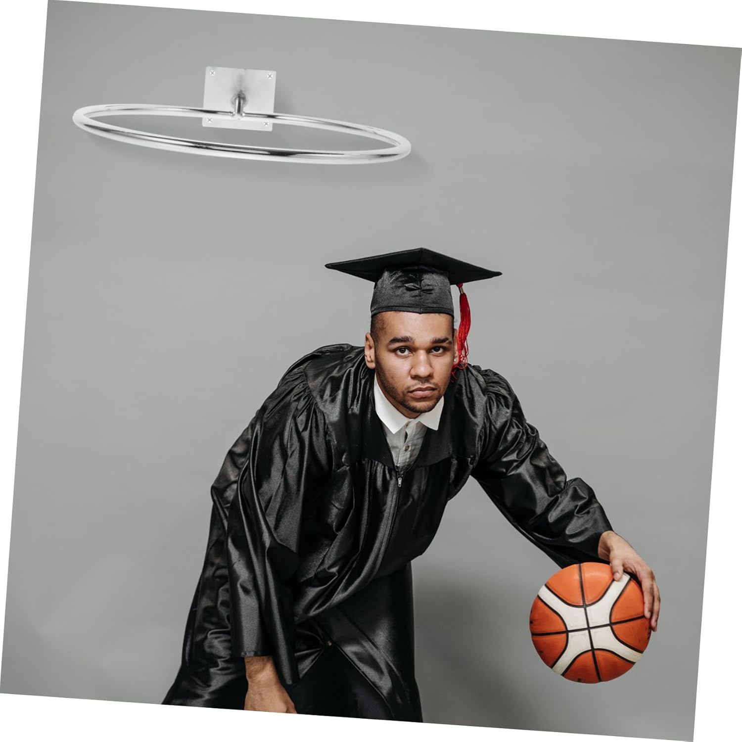 Basketball Rim Wall Holder Metal Soccer Stand Durable Ball Storage Rack