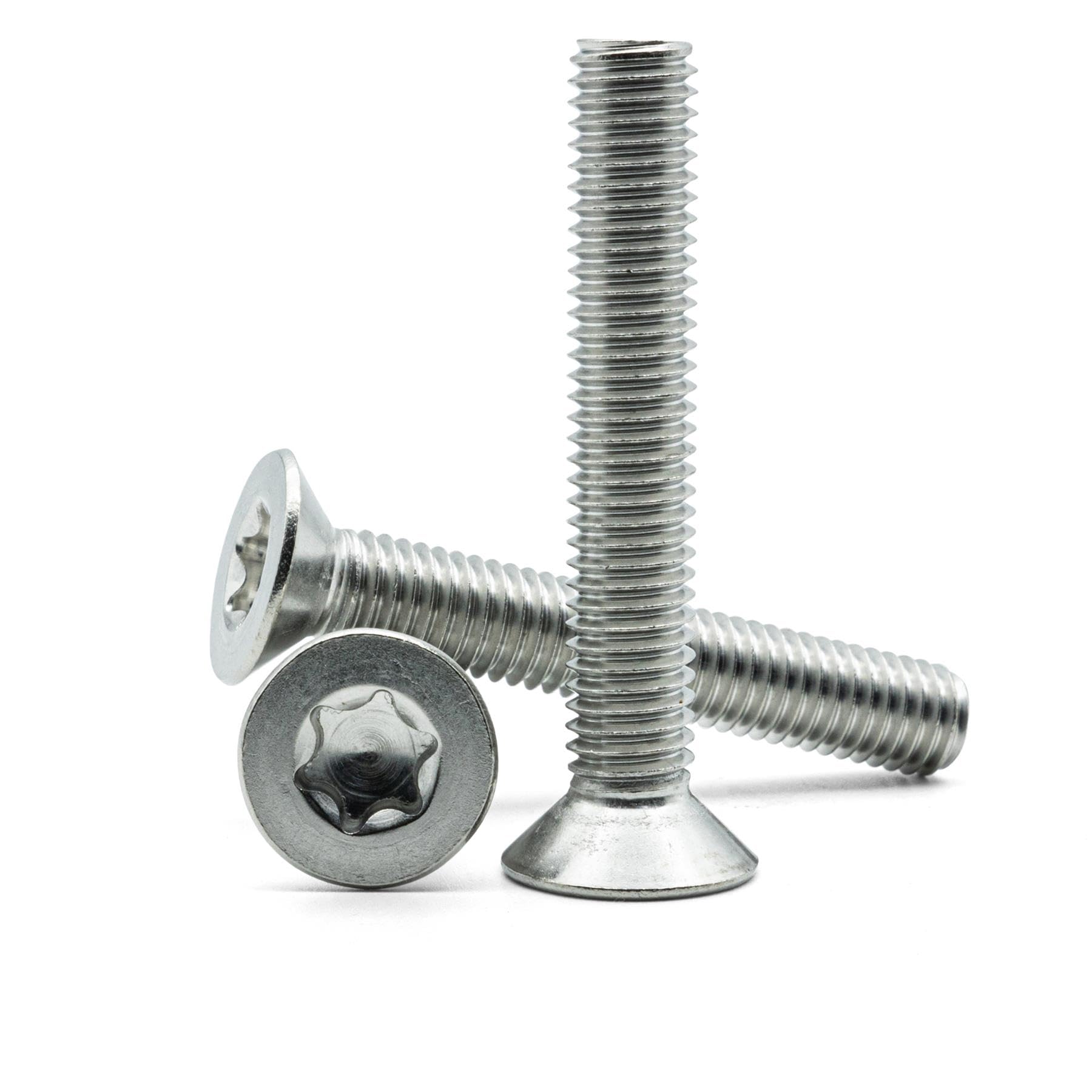Hippo Hardware M4 (4mm X 12mm) Torx TX Countersunk Machine Screws CSK 6 Lobe Star A2 Stainless Steel Bolts (Pack of 100)