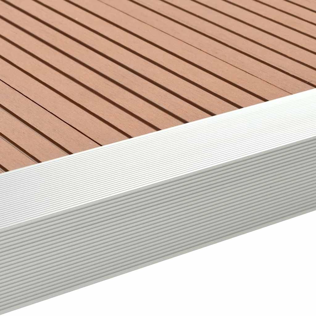 Aluminiowy profil kątowy 170 cm 5 szt. srebrny | Do krawędzi tarasu WPC, ochrona krawędzi, profil L, odporny na warunki atmosferyczne, odporny na korozję