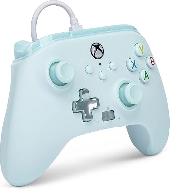 PowerA Enhanced Wired Controller for Xbox Series X|S - Cotton Candy Blue, gamepad, video game, gaming, Xbox Series X|S