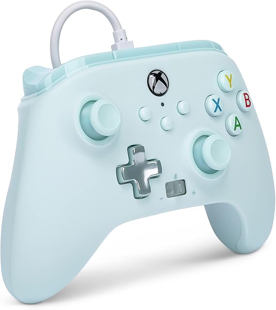 PowerA Enhanced Wired Controller for Xbox Series X|S - Cotton Candy Blue, gamepad, video game, gaming, Xbox Series X|S