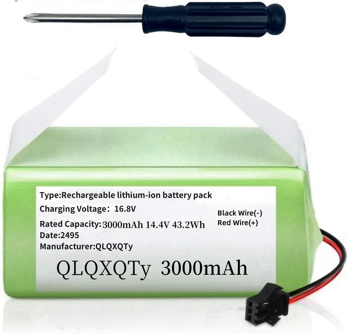 3000mAh Replacement Battery Compatible with eufy RoboVac 11 11C 11S 11S Plus 11S MAX 12 15C 15C MAX 15T 25C 30C G10 Hybrid G30 Edge R500 R450 & Ecovacs Deebot N79 N79S N95 DN622 661 | 14.4V