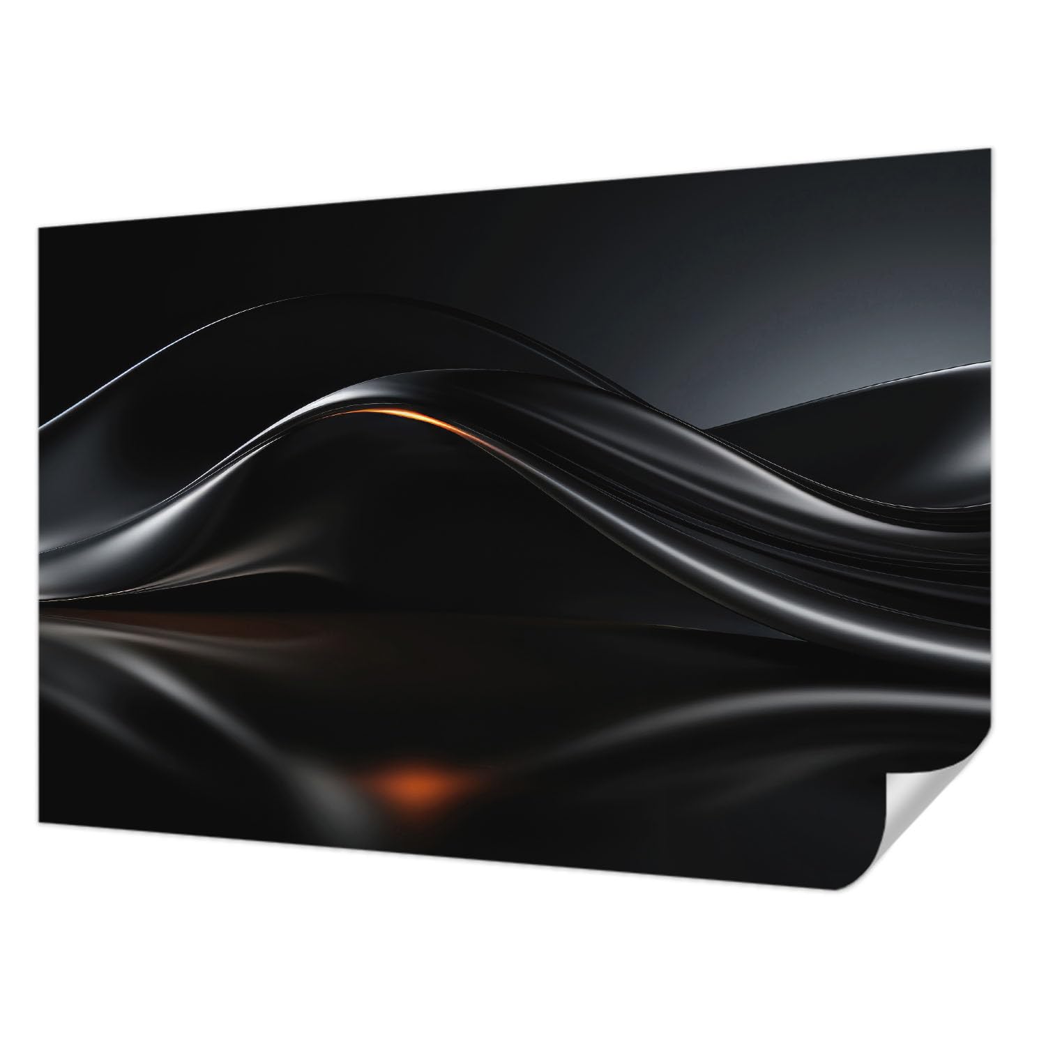 Papier peint vagues métalliques autocollant et décoration murale 104x70 cm pour salon moderne