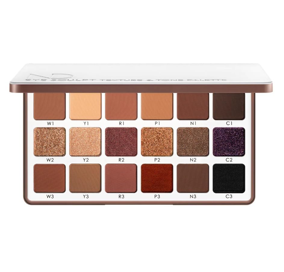 NATASHA DENONA Original | EYE SCULPT TEXTURE & TONE PALETTE - Paleta de 18 sombras de ojos | 21.10 gramos | by BELLA | paleta DRAMATIC