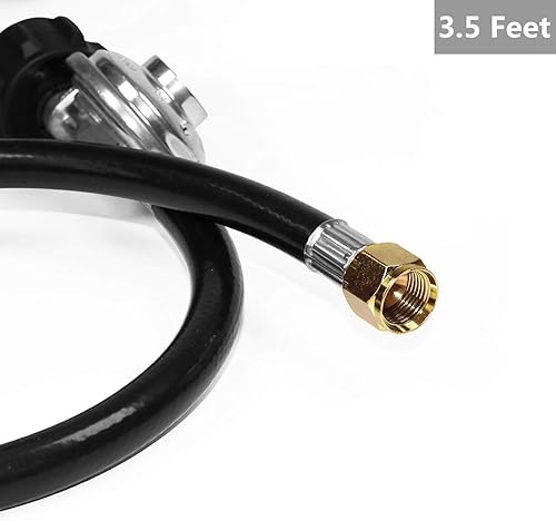 Miniatura 5 de DOZYANT QCC1 Repuesto del regulador de propano de baja presión para parrillas con manguera de 24 para la mayoría de las parrillas de gas LP,