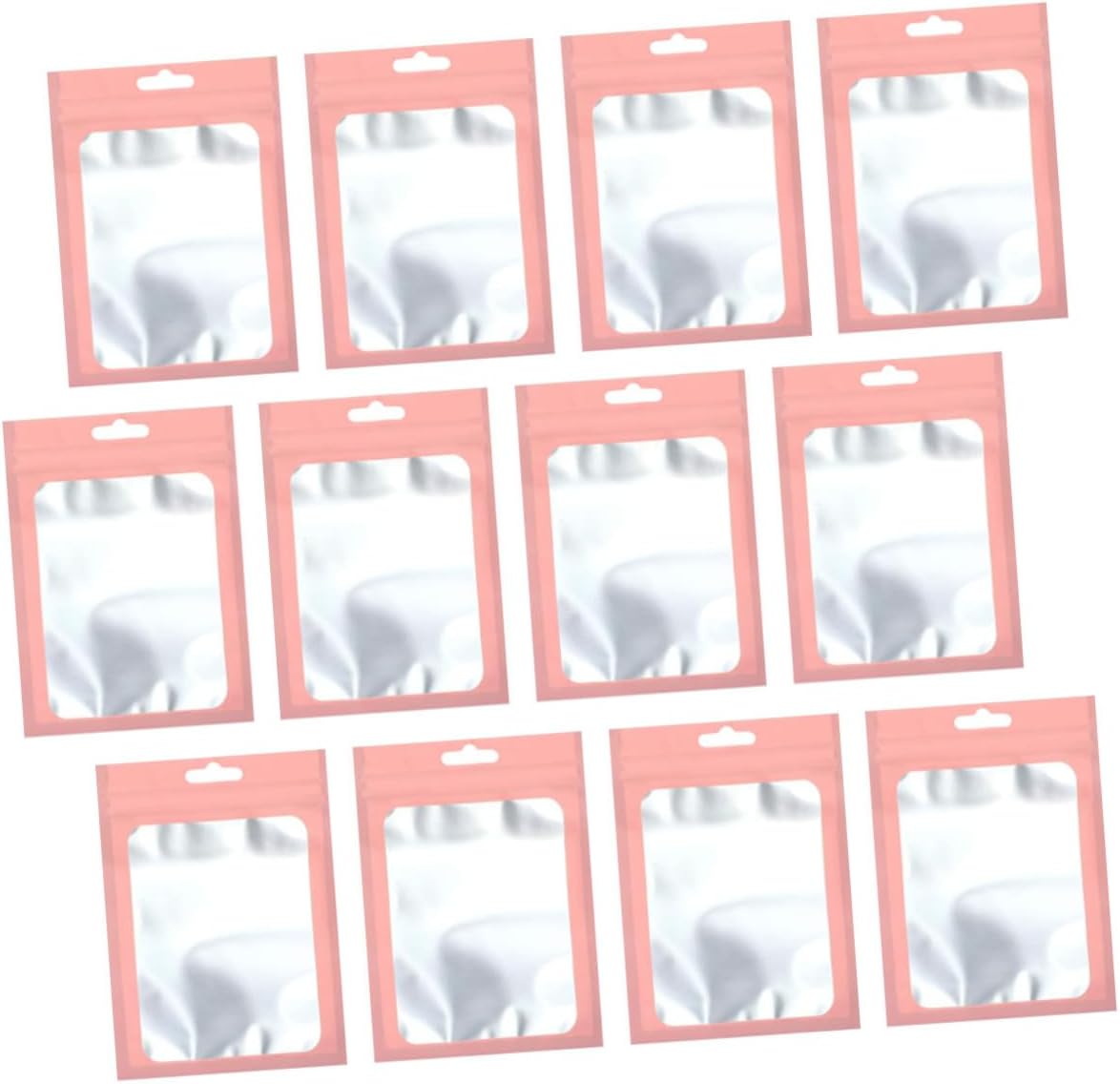 100 Pcs Self Sealing Food Bags PE Window Storage Pouches