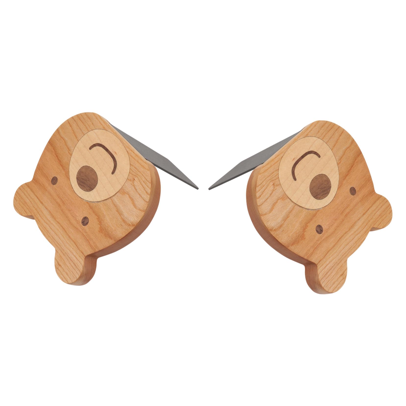 Ours en bois Homoyoyo lot de 2 serre-livres décoratifs pour bureau