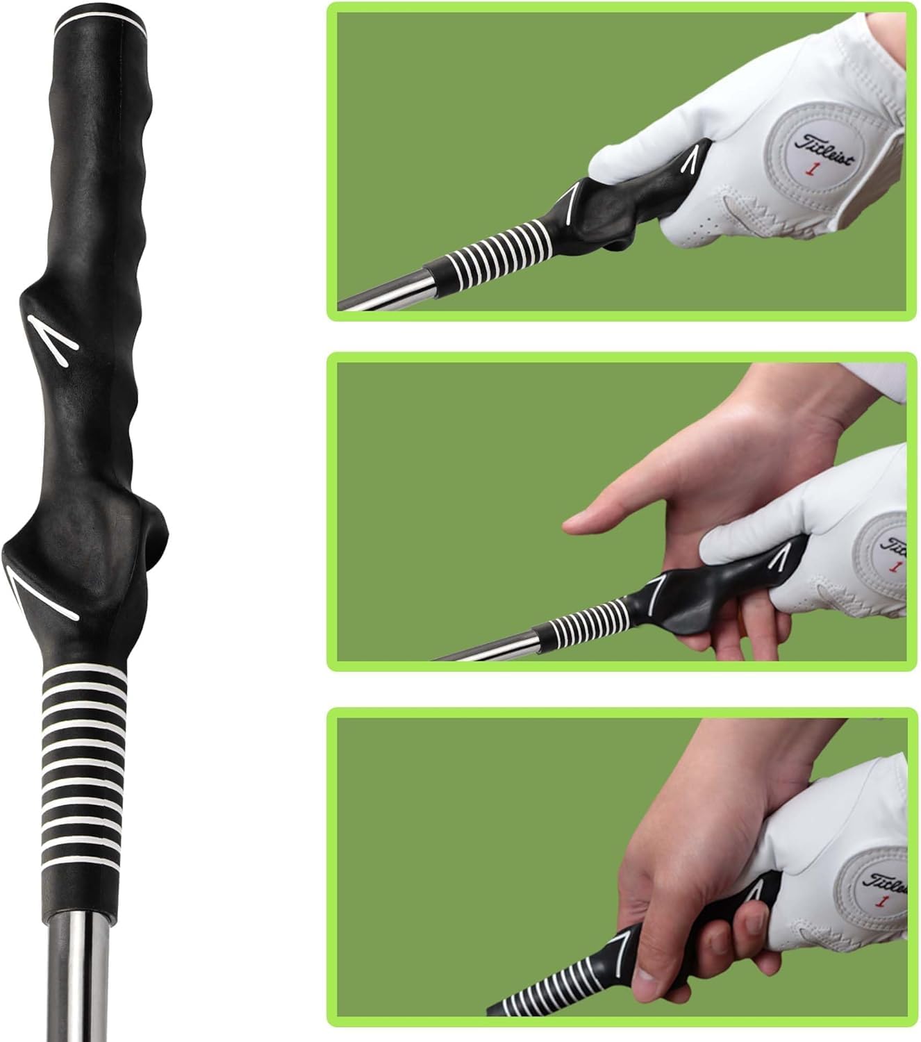 HH-GOLF Rhythm Click Sound Telescopic Warm Up Golf Swing Trainer, Correcting Gesturer Golf Training Aid for Tempo, Strength Practice Stick