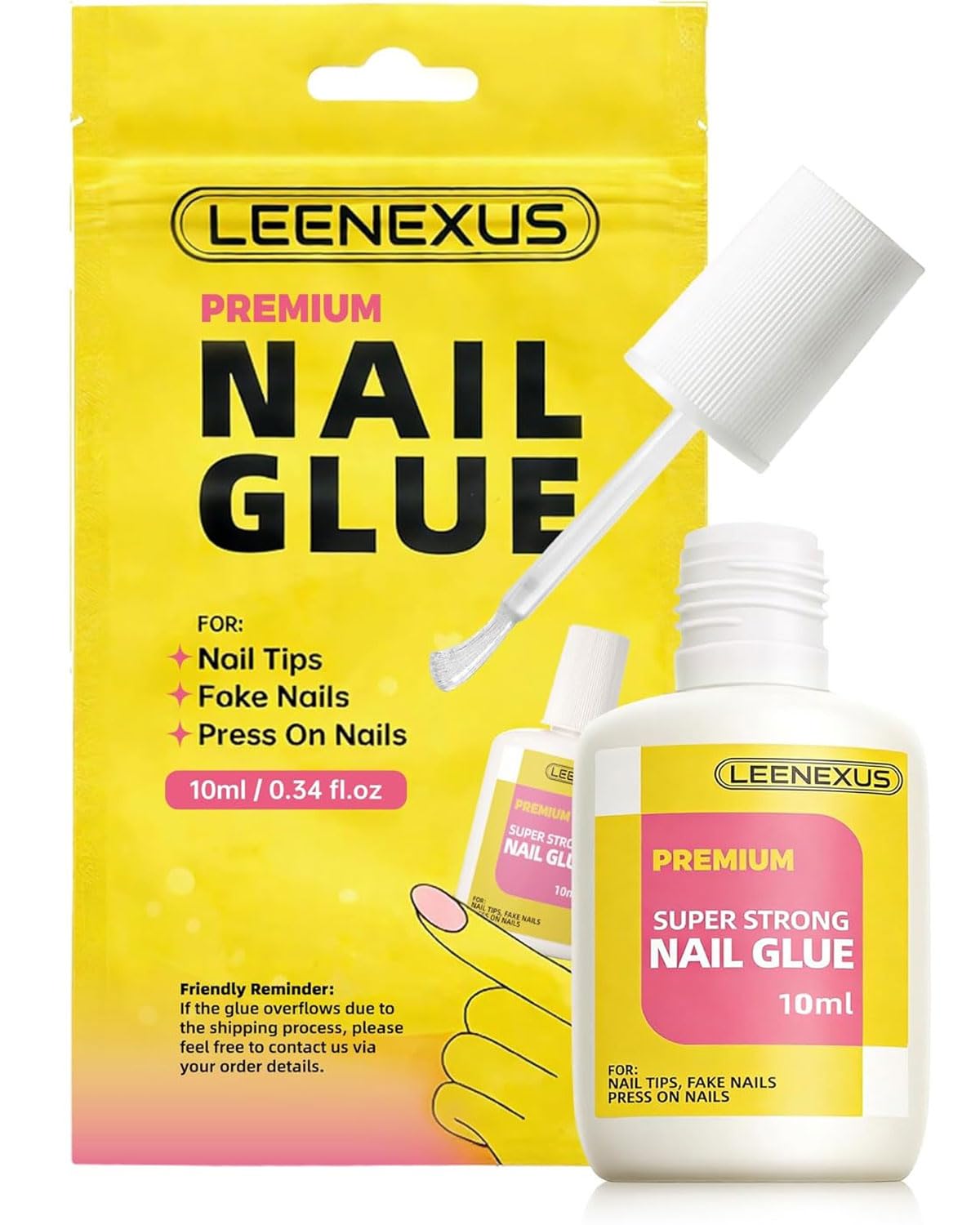 LEENEXUS Brush On Nail Glue