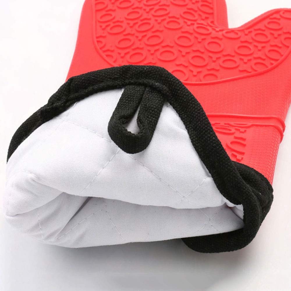 RajoNN Un Paio di Guanti Resistenti al Calore Guanti da Forno in Silicone Guanti da Barbecue Guanti da microonde per Barbecue Guanti Antiscivolo da Forno Guanto da Ispessimento