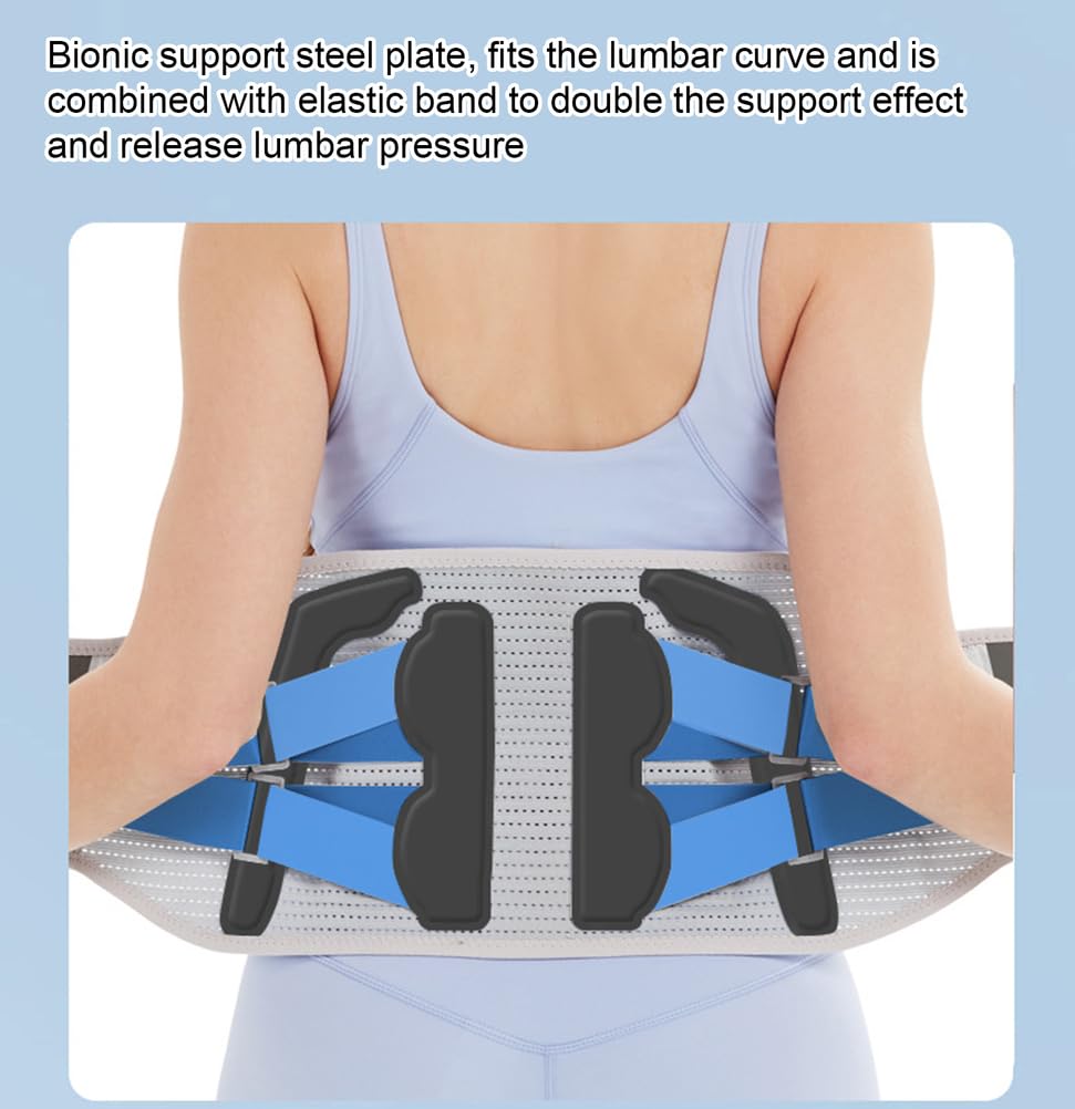 Correttore posturale, tutore ergonomico per la Parte Bassa della Schiena con Cuscinetto Lombare ergonomico, Comoda Cintura di Supporto per la Schiena, Cintura di Supporto Lombare