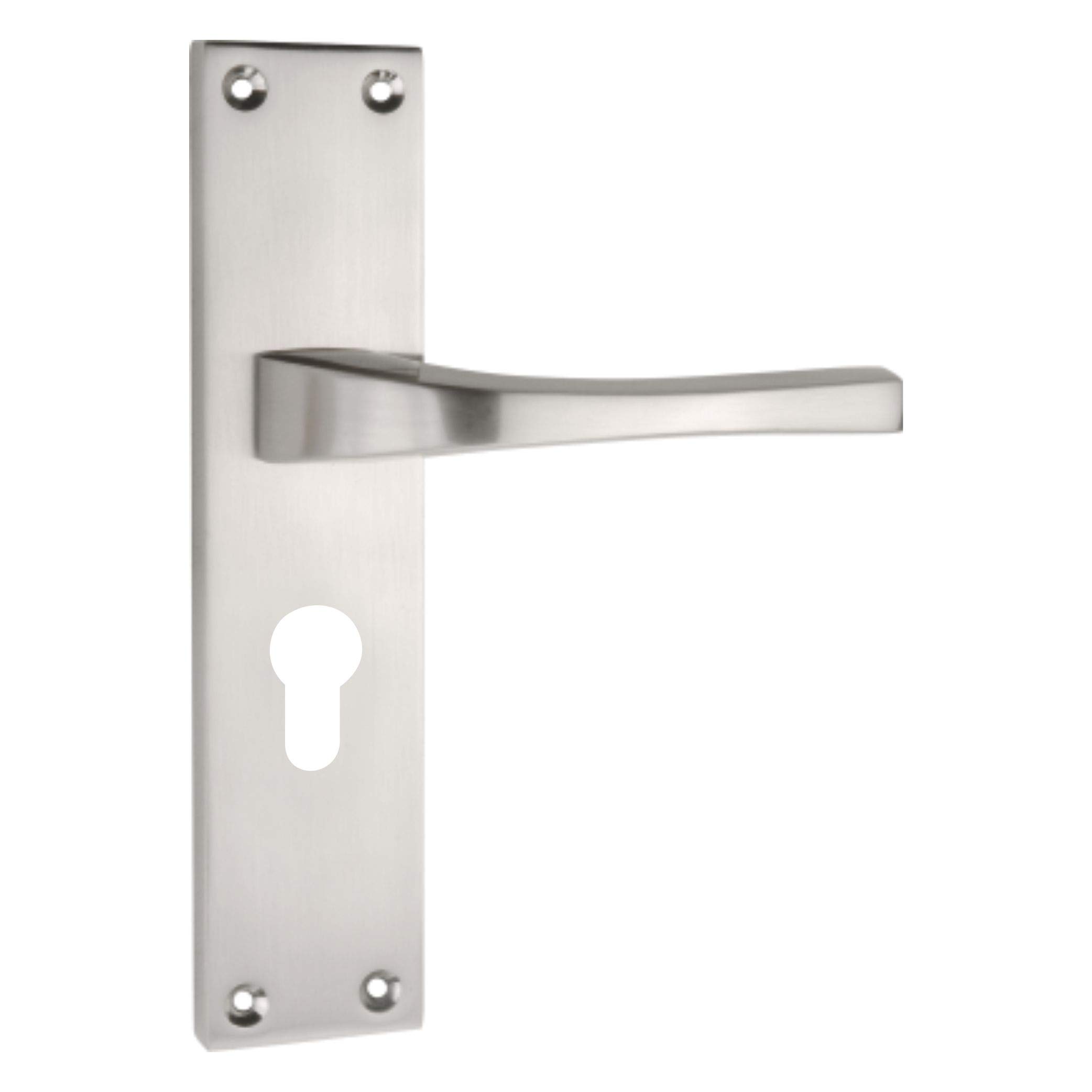 Harrison VICTORY-58768 White Metal Premium Door Handle Set (Silver