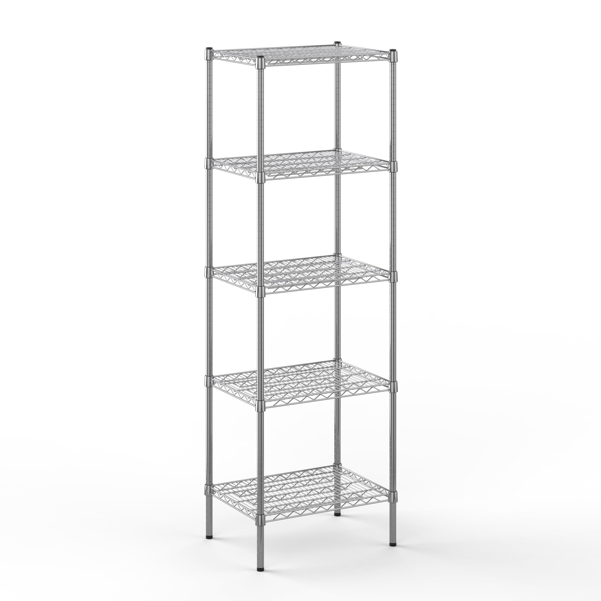 18" Deep x 24" Wide x 74" Height Wire Shelving Kit | 5-Tier | NSF Commercial Storage Rack Unit