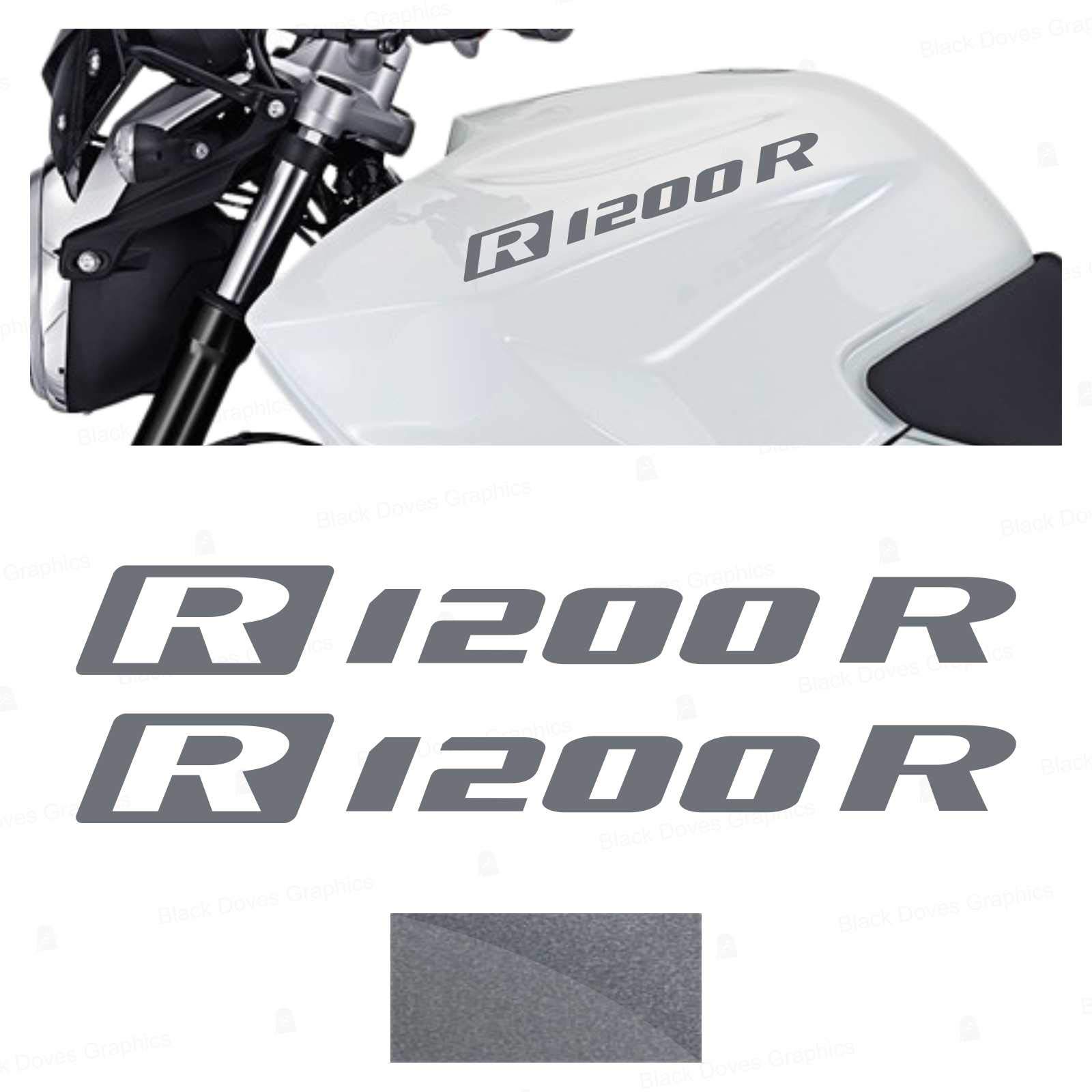2pcs Stickers Compatible with R1200R Motorrad R1200 R VINIL Motorcycle 1200 (Graphite)