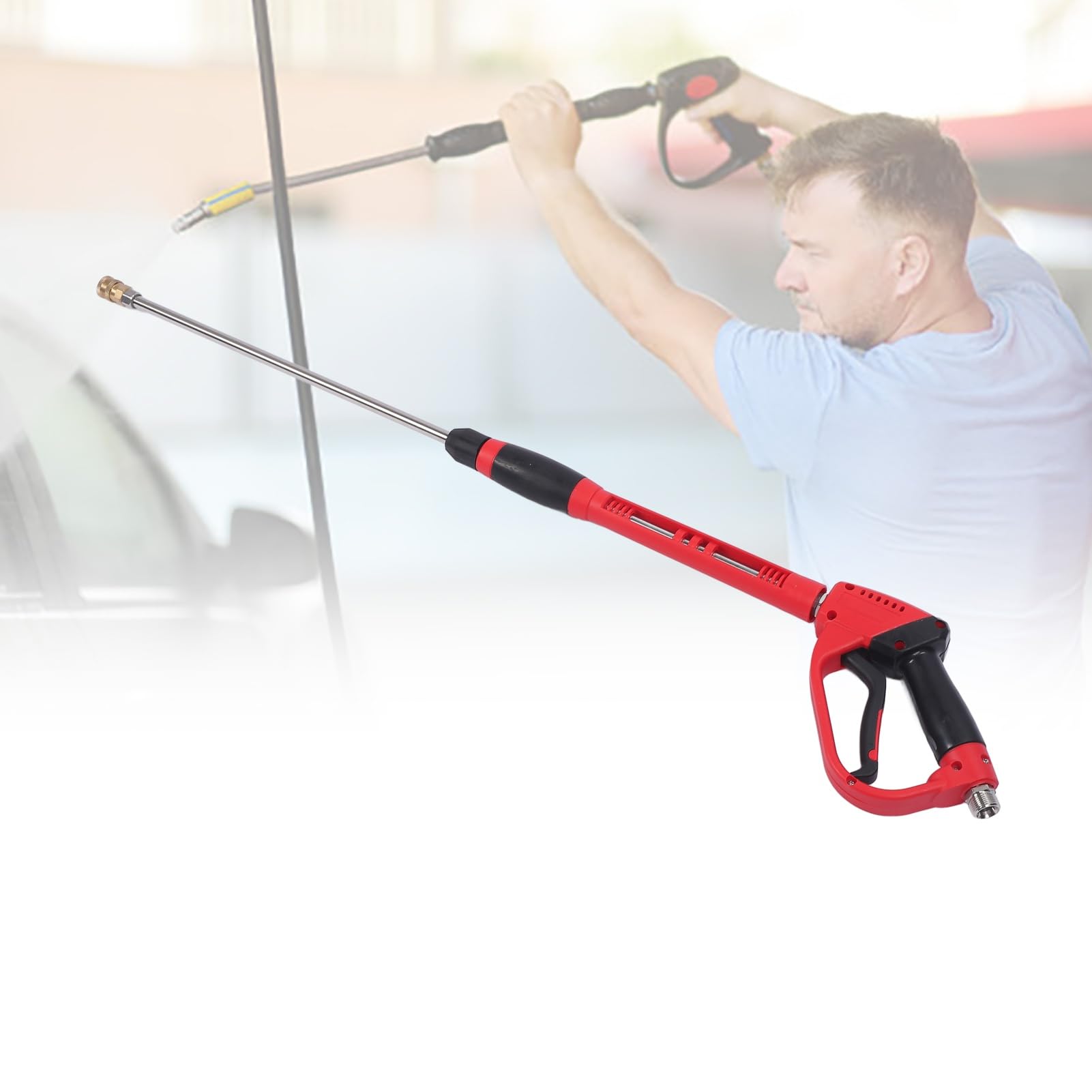 Kit Pistole Idropulitrice, Kit di Pulizia Flusso 5000 PSI 8GPM con Prolunga Bacchetta di Ricambio e Punte Ugelli, Ricambio per Idropulitrice Simpson, Accessorio per Pulizia Ad Alta Pressione