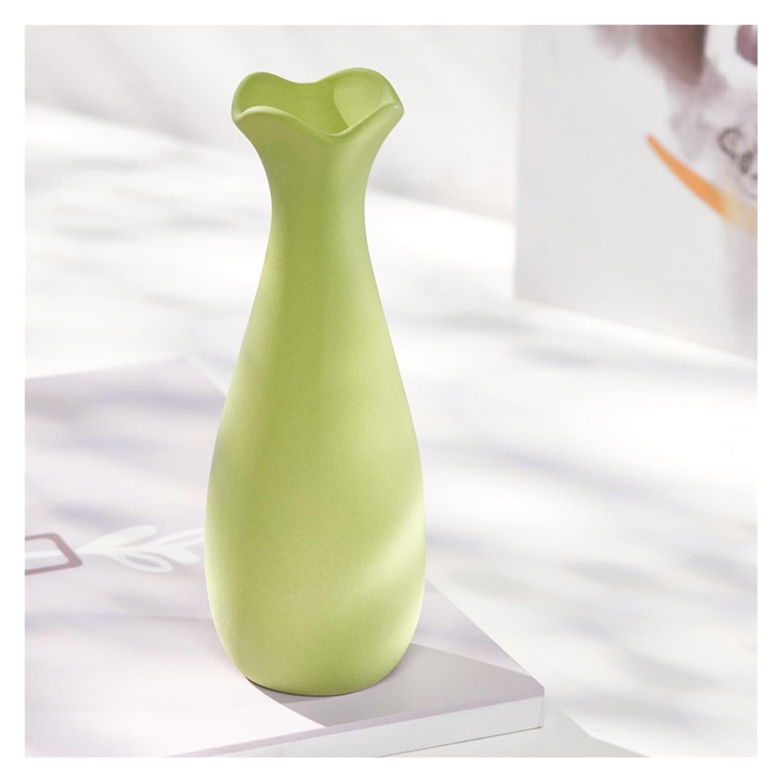 Florero de cerámica pequeño de diseño geométrico moderno tipo D