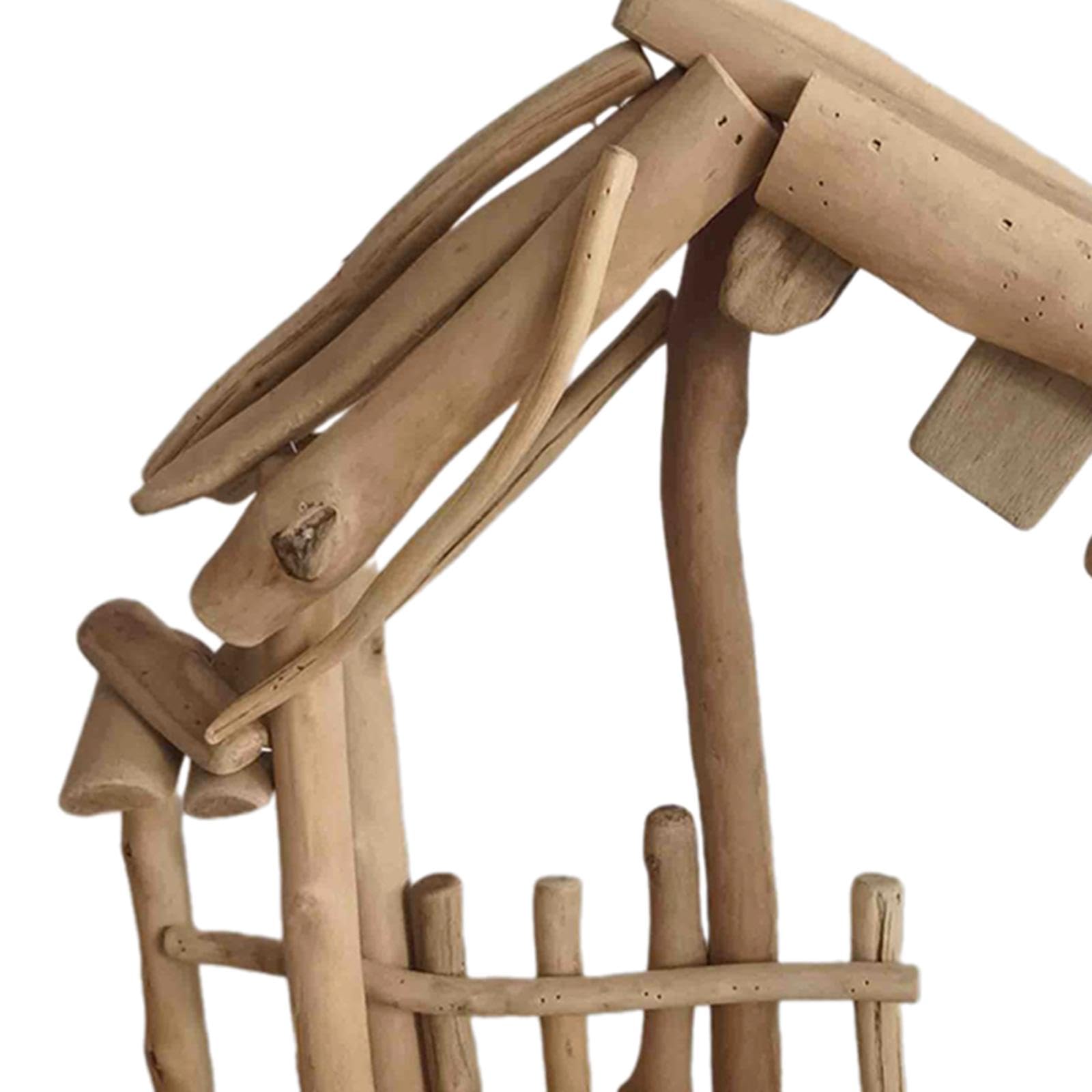 perfk Weihnachtsdekoration, Krippe, Holzstall, stabil, rustikales Ornament, Krippenstall für den Schreibtisch, Zuhause, Schlafzimmer, Weihnachtskrippe, Büro