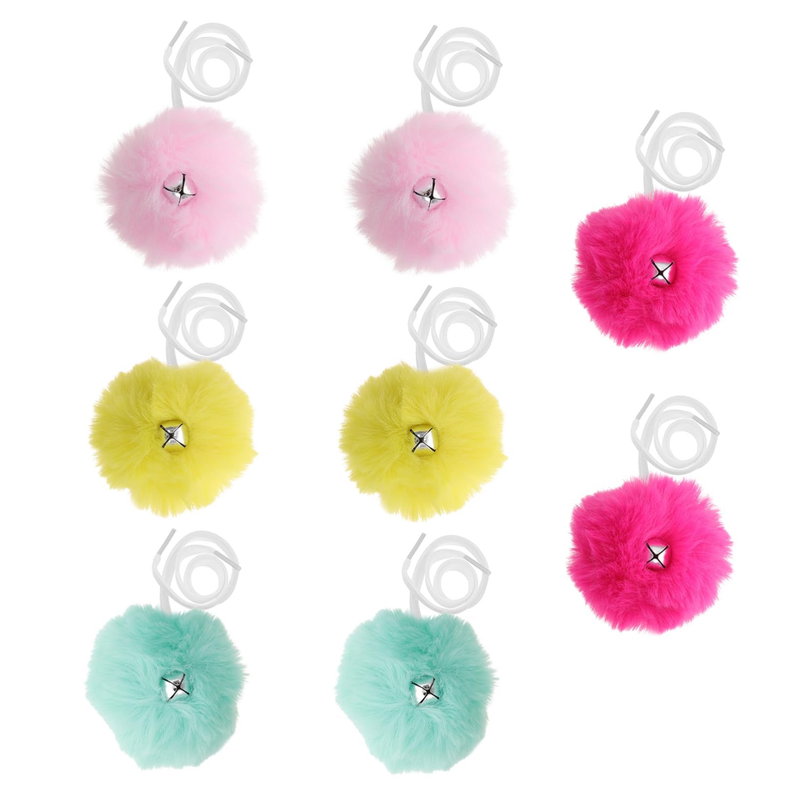 BRIGHTFUFU 4 Pairs Skate Fur Ball Colored Shoe Laces Kid Roller Skates Skating Shoe Decor Kids Decor Kid Skates Shoelaces Poms Ice Shoes Decor Uniforms Imitation Rex Child Strap