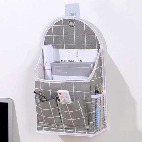 Miniatura 3 de Casa Bolsa colgante multifuncional Colgador de tela para dormitorio universitario Organizador Misceláneo Bolsa colgante de pared para baño Bolsa