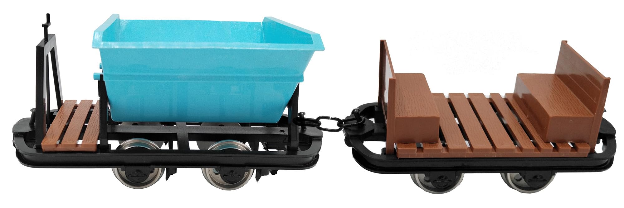 Kipplore mit Bremserbühne mintgrün - Grubenhunt Feldbahnwagen - Selbstbauwagen/Bausatzwagen - Gartenbahn Spur G