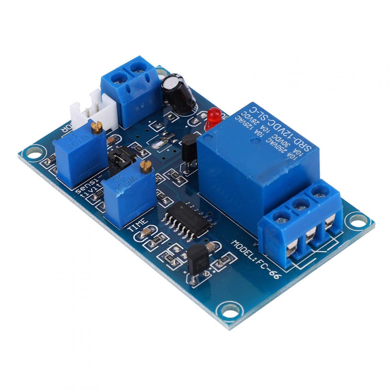 BuyWeek Modulo Relè Fotoresistenza, Interruttore di Controllo della Luce Regolabile Modulo Relè Fotoresistore Sensore di Rilevamento con Filo (DC 12V)
