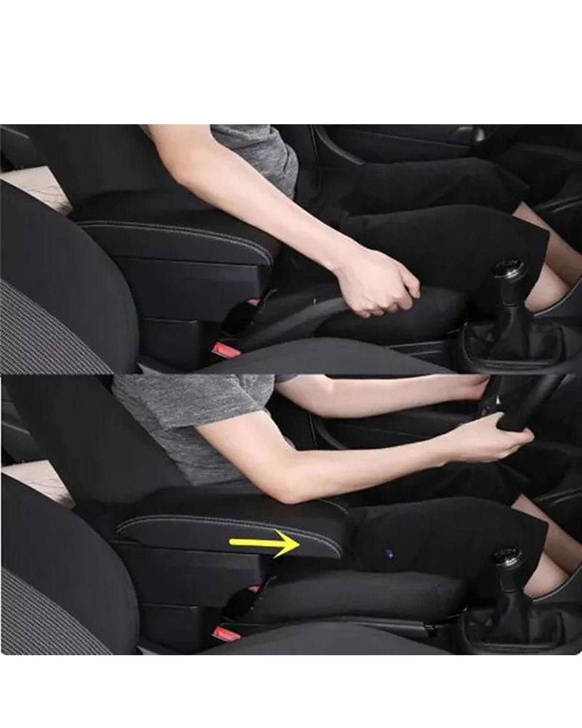 Bracciolo Auto Per POLO Mk5 6R 2010-2018 Scatola Portaoggetti Per Bracciolo Auto Retrofit Auto Braccioli(B1 Black red 3USB)