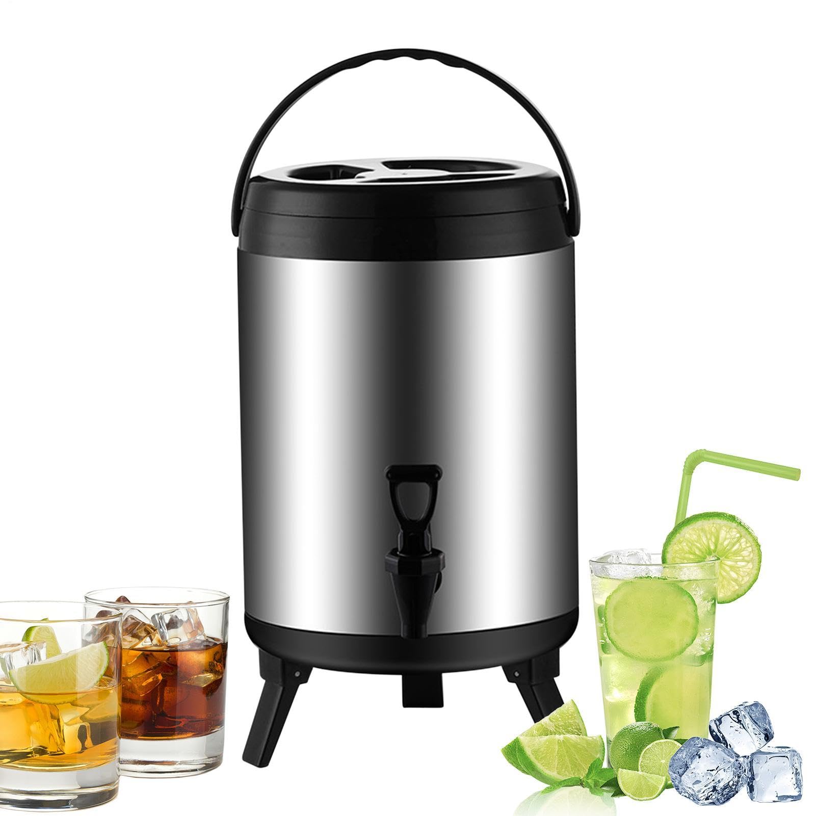 Dispensador bebidas frías Jarra Para Bebidas Heladas Y Accesorios De | Enfriador Agua Aislado Portátil Antifugas Para Hogar Oficina Camping Aire Libre Picnic Playa Viajes Verano Invierno