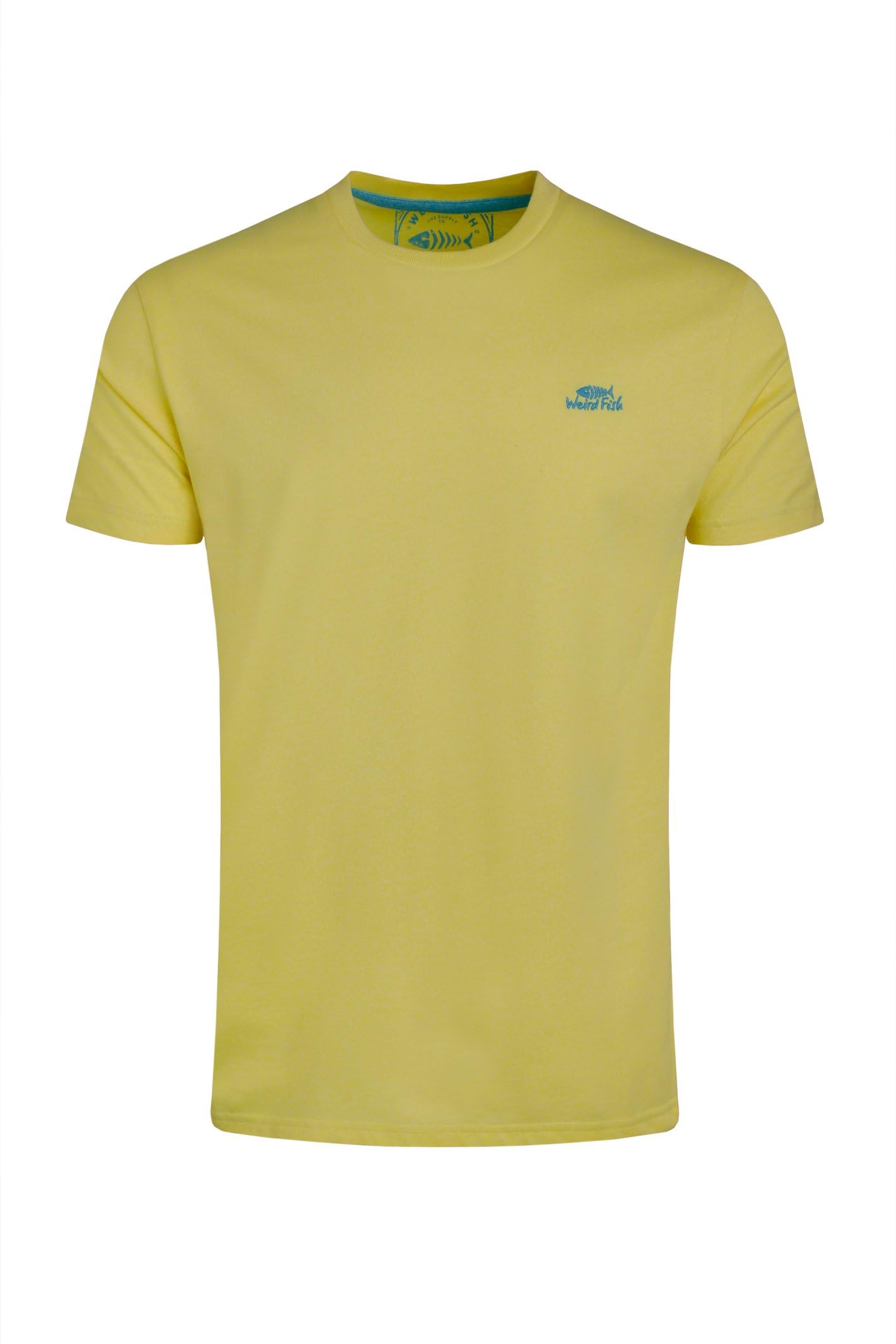 Weird Fish Men's Lemon Fished Cotton Branded T-Shirt Medium