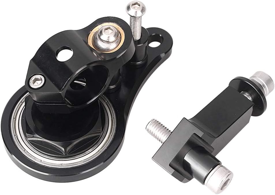 GZYF Motorcycle Front CNC Steering Damper Stabilizer Mounting Brackets for Kawasaki Ninja ZX-6R 2005-2006, Black