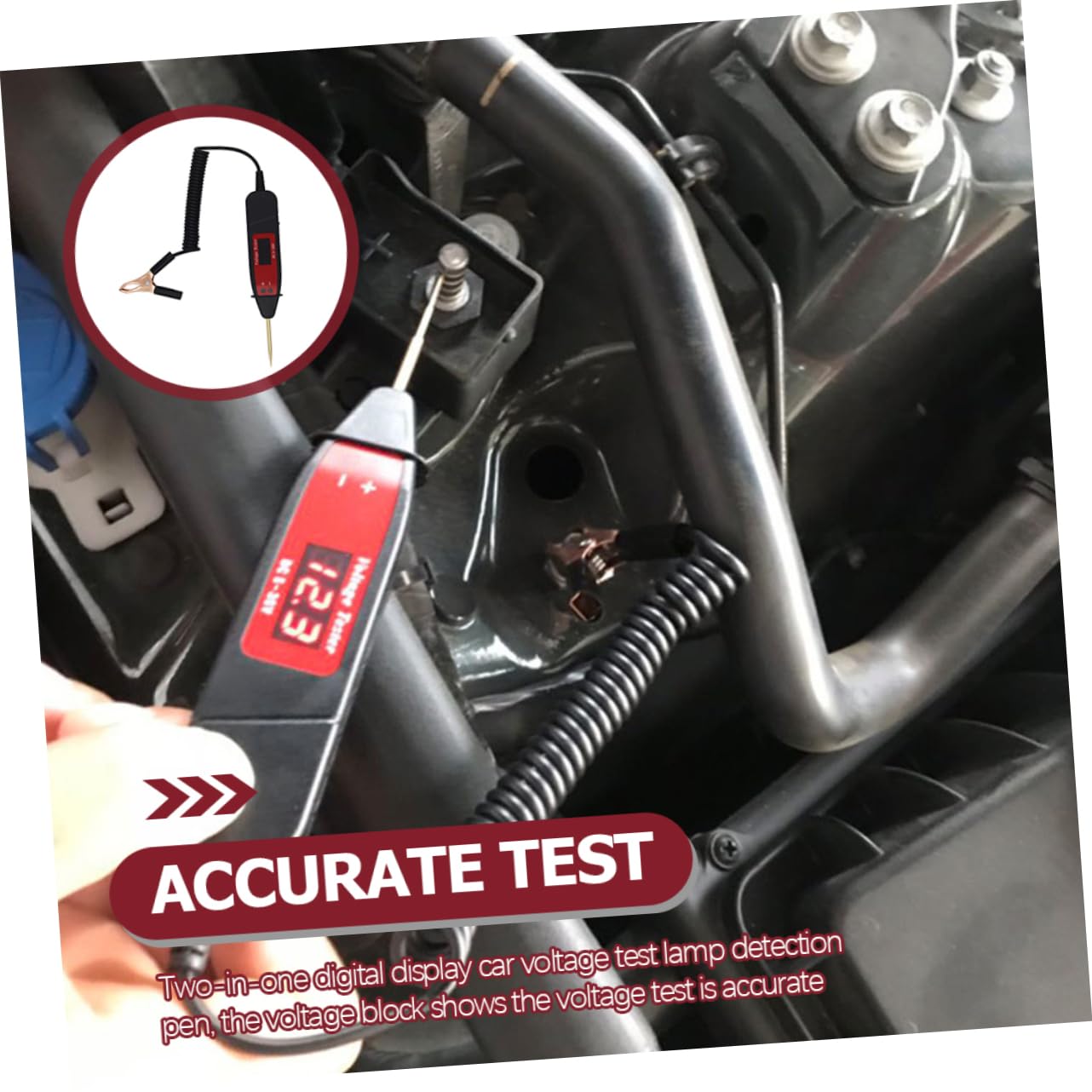 Balacoo 5pcs Digital LCD Circuit Tester Extended Wire Accurate Electric Test Pen for Automotive and Home Use and Easy Use Tester