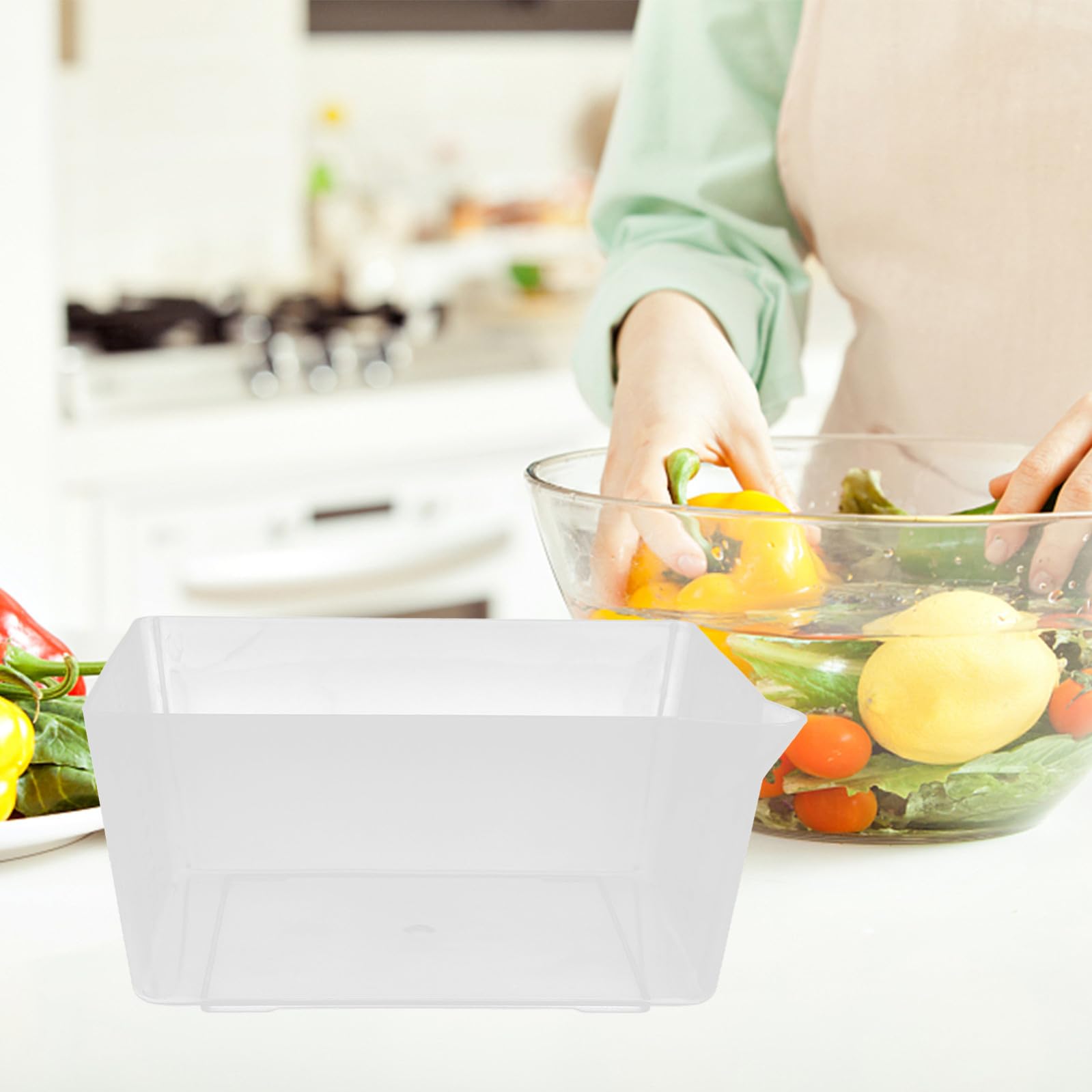 INOOMP 2pezzi Vaschette Trasparenti in Acrilico per Bilancia Elettronica da Cucina Vassoi Resistenti e Pratici per Pesatura Alimenti per Cucina Pasticceria e Negozi di Frutta