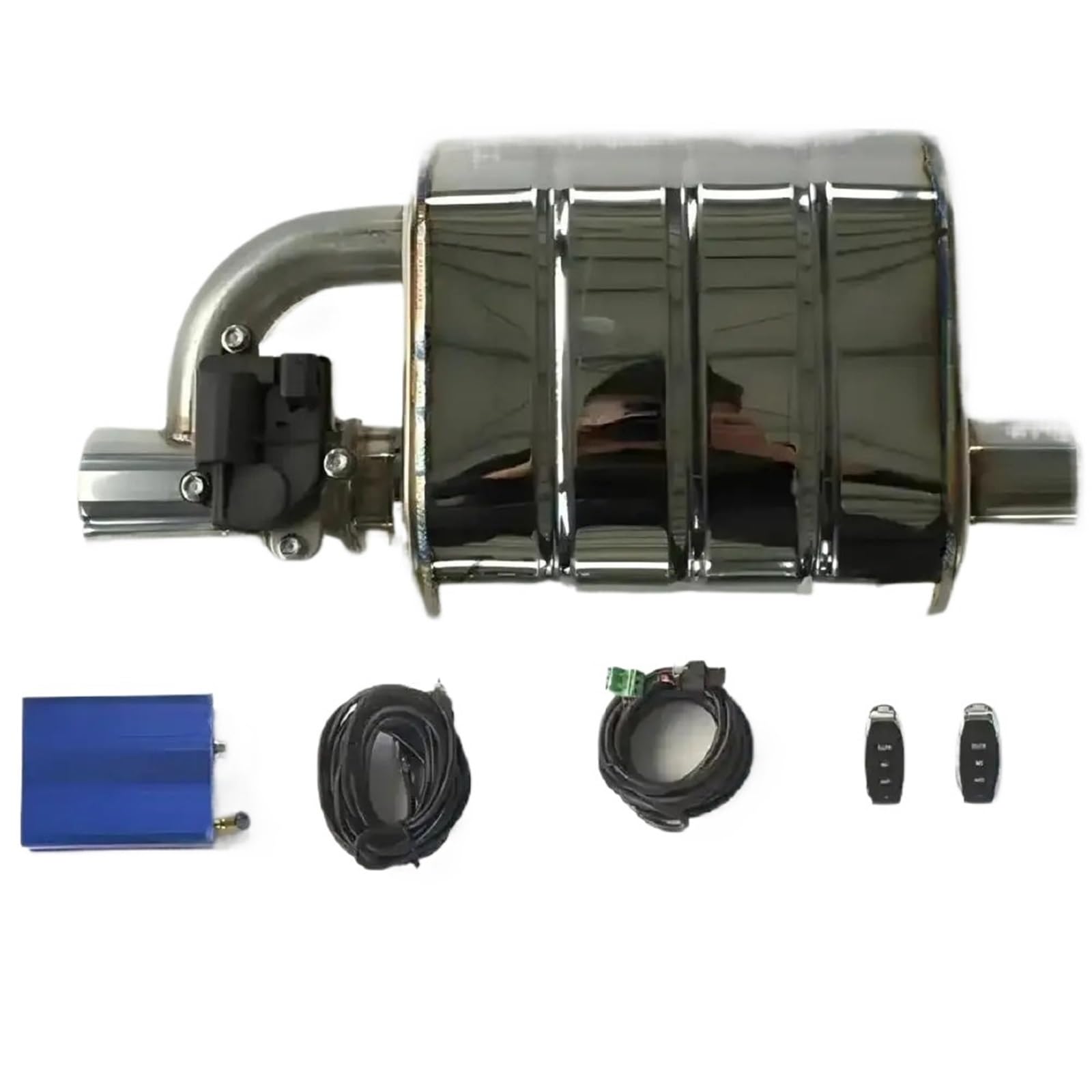 Tłumik układu wydechowego Uniwersalny 2,0 i,5,75 3, cala Tłumik wydechowy Zawór odcinający z pilotem(3 inch set left)